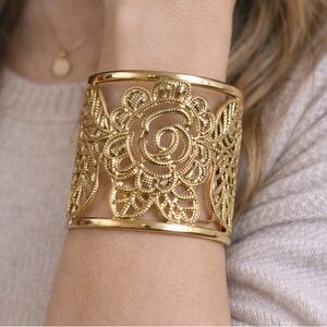 Brand New!! Rose/floral cuff bracelet